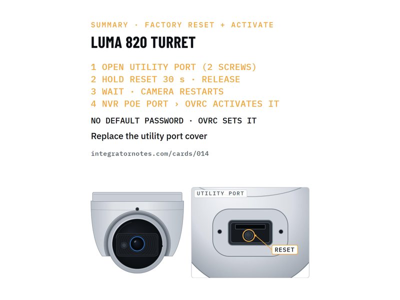 Field card 014: Luma x20 IP camera